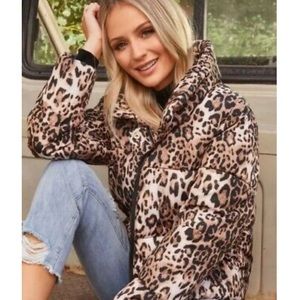 Leopard Puffer Coat